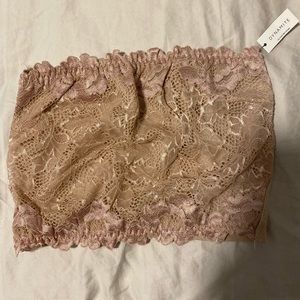 NWT Dynamite Tube Top/Bandeau Pink Lace